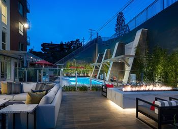 Pool at night